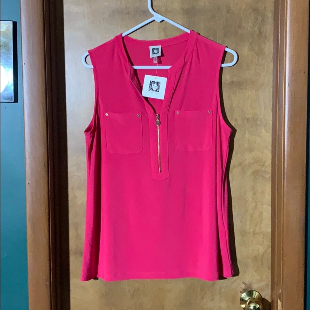 Anne Klein sleeveless shirt.